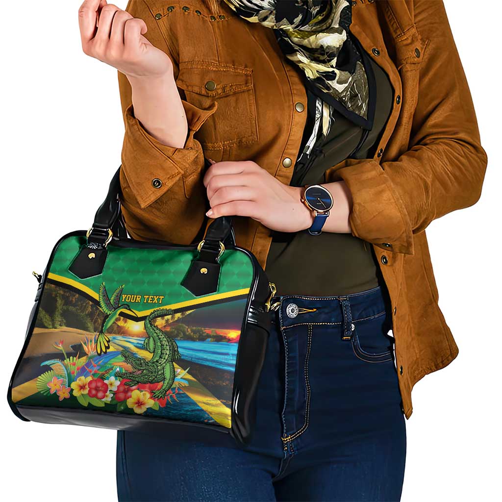 Jamica Hummingbird and Crocodiles Personalized Shoulder Handbag