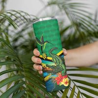 Jamica Hummingbird and Crocodiles Personalized Skinny Tumbler