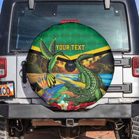 Jamica Hummingbird and Crocodiles Personalized Spare Tire Cover