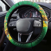 Jamica Hummingbird and Crocodiles Steering Wheel Cover