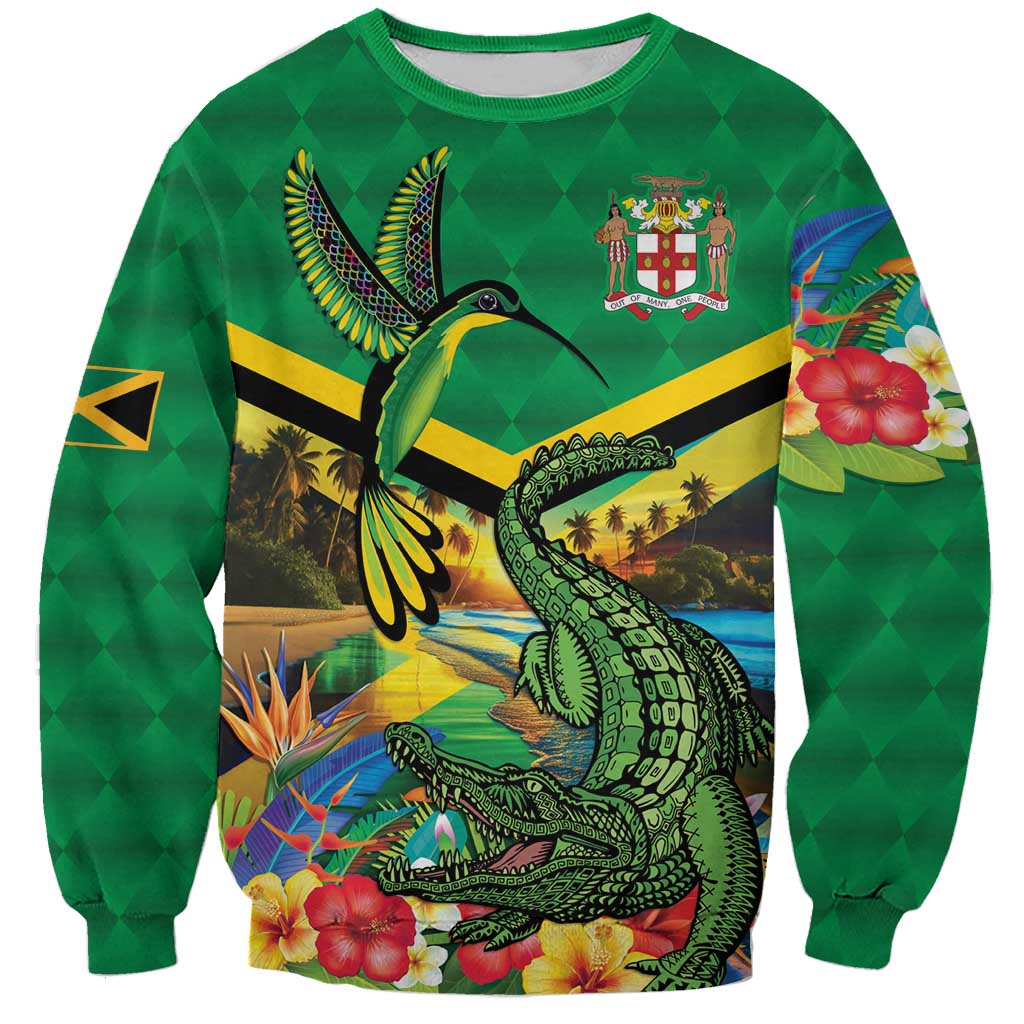 Jamica Hummingbird and Crocodiles Personalized Sweatshirt