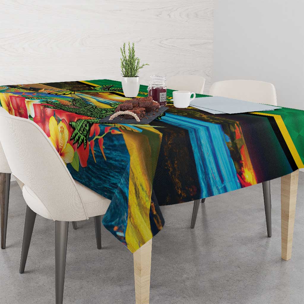 Jamica Hummingbird and Crocodiles Personalized Tablecloth