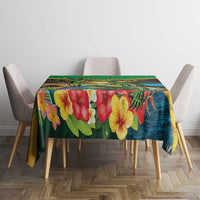 Jamica Hummingbird and Crocodiles Personalized Tablecloth