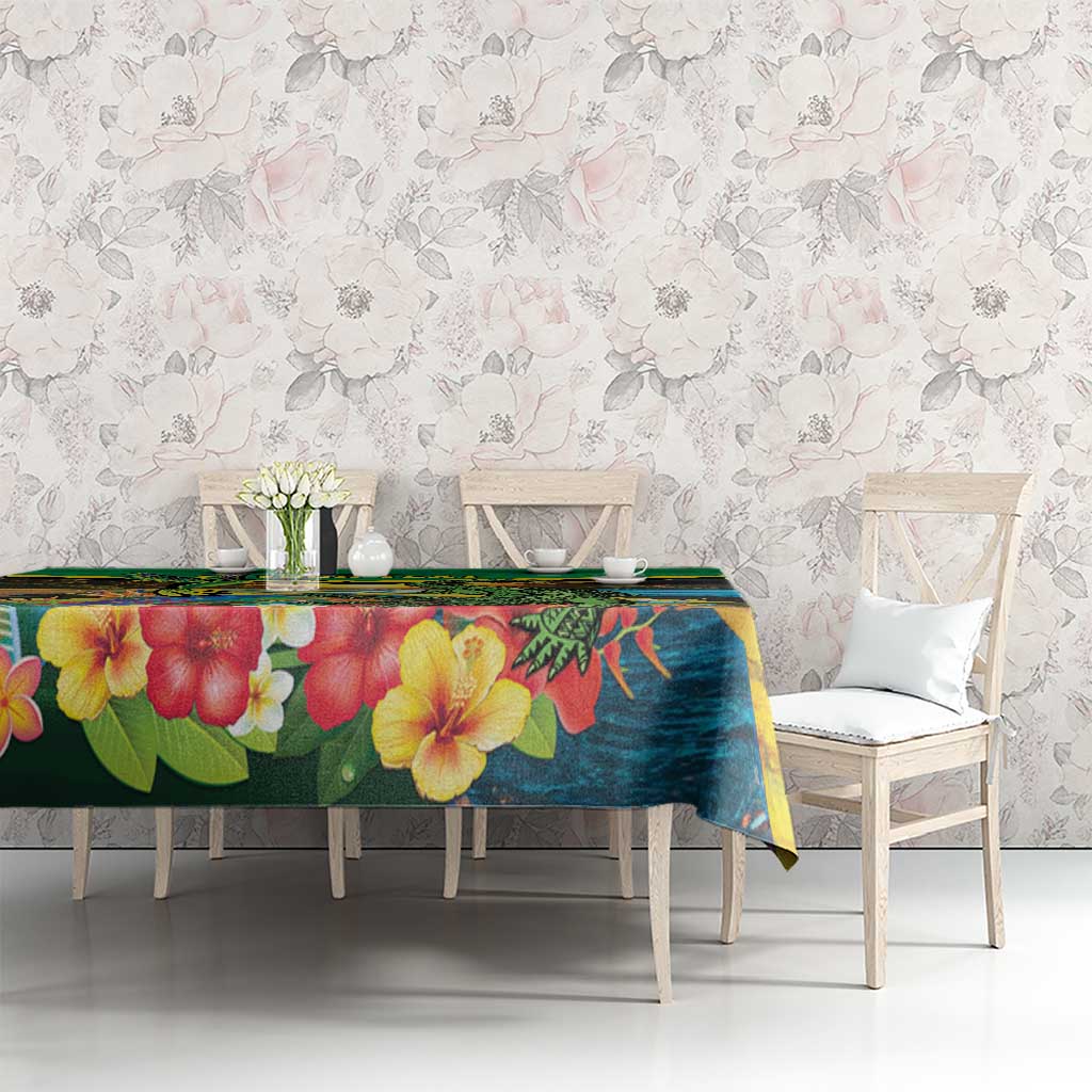 Jamica Hummingbird and Crocodiles Personalized Tablecloth