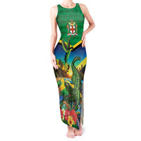 Jamica Hummingbird and Crocodiles Personalized Tank Maxi Dress