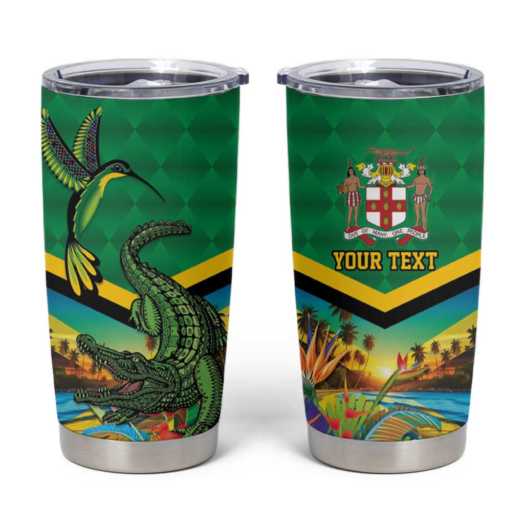 Jamica Hummingbird and Crocodiles Personalized Tumbler Cup