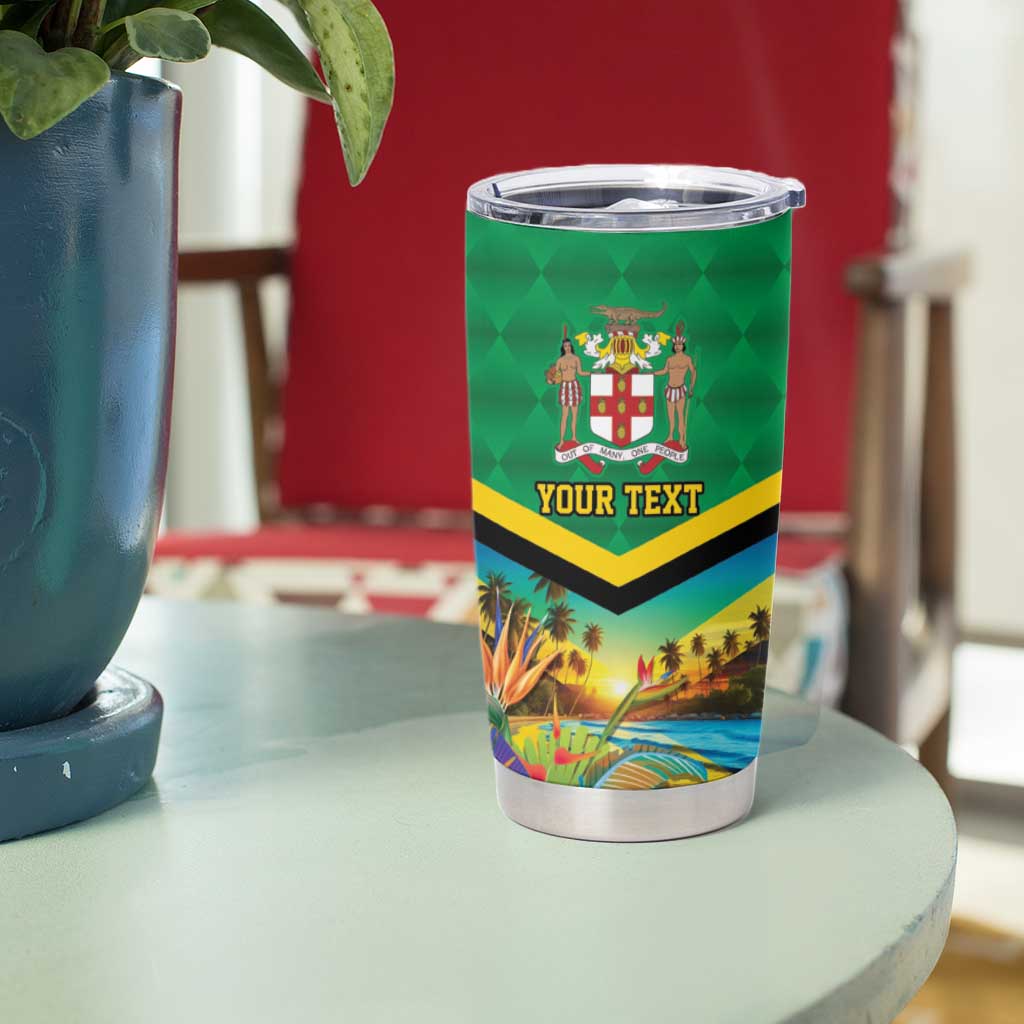 Jamica Hummingbird and Crocodiles Personalized Tumbler Cup