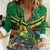 Jamica Hummingbird and Crocodiles Personalized Women Casual Shirt