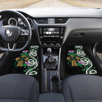 Scottish Celtic Cross Thistle Flowers Car Mats