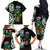 Scottish Celtic Cross Thistle Flowers Family Matching Off The Shoulder Long Sleeve Dress and Hawaiian Shirt