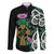 Scottish Celtic Cross Thistle Flowers Family Matching Short Sleeve Bodycon Dress and Hawaiian Shirt