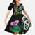 Scottish Celtic Cross Thistle Flowers Family Matching Summer Maxi Dress and Hawaiian Shirt