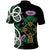 Scottish Celtic Cross Thistle Flowers Polo Shirt