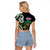 Scottish Celtic Cross Thistle Flowers Raglan Cropped T Shirt