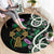 Scottish Celtic Cross Thistle Flowers Round Carpet