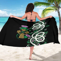 Scottish Celtic Cross Thistle Flowers Sarong