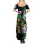 Scottish Celtic Cross Thistle Flowers Summer Maxi Dress