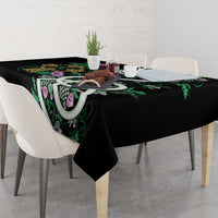 Scottish Celtic Cross Thistle Flowers Tablecloth