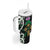 Scottish Celtic Cross Thistle Flowers Tumbler With Handle