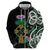 Scottish Celtic Cross Thistle Flowers Zip Hoodie