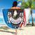 Scottish-American Heritage Month Personalized Beach Blanket Highland Cow and USA-eagle