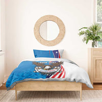 Scottish-American Heritage Month Personalized Bedding Set Highland Cow and USA-eagle