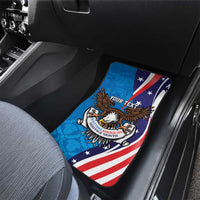 Scottish-American Heritage Month Personalized Car Mats Highland Cow and USA-eagle
