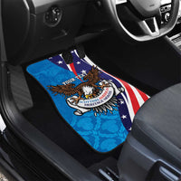 Scottish-American Heritage Month Personalized Car Mats Highland Cow and USA-eagle