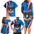 Scottish-American Heritage Month Personalized Family Matching Long Sleeve Bodycon Dress and Hawaiian Shirt Highland Cow and USA-eagle
