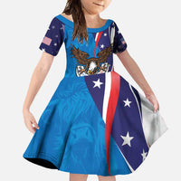 Scottish-American Heritage Month Personalized Family Matching Off Shoulder Maxi Dress and Hawaiian Shirt Highland Cow and USA-eagle