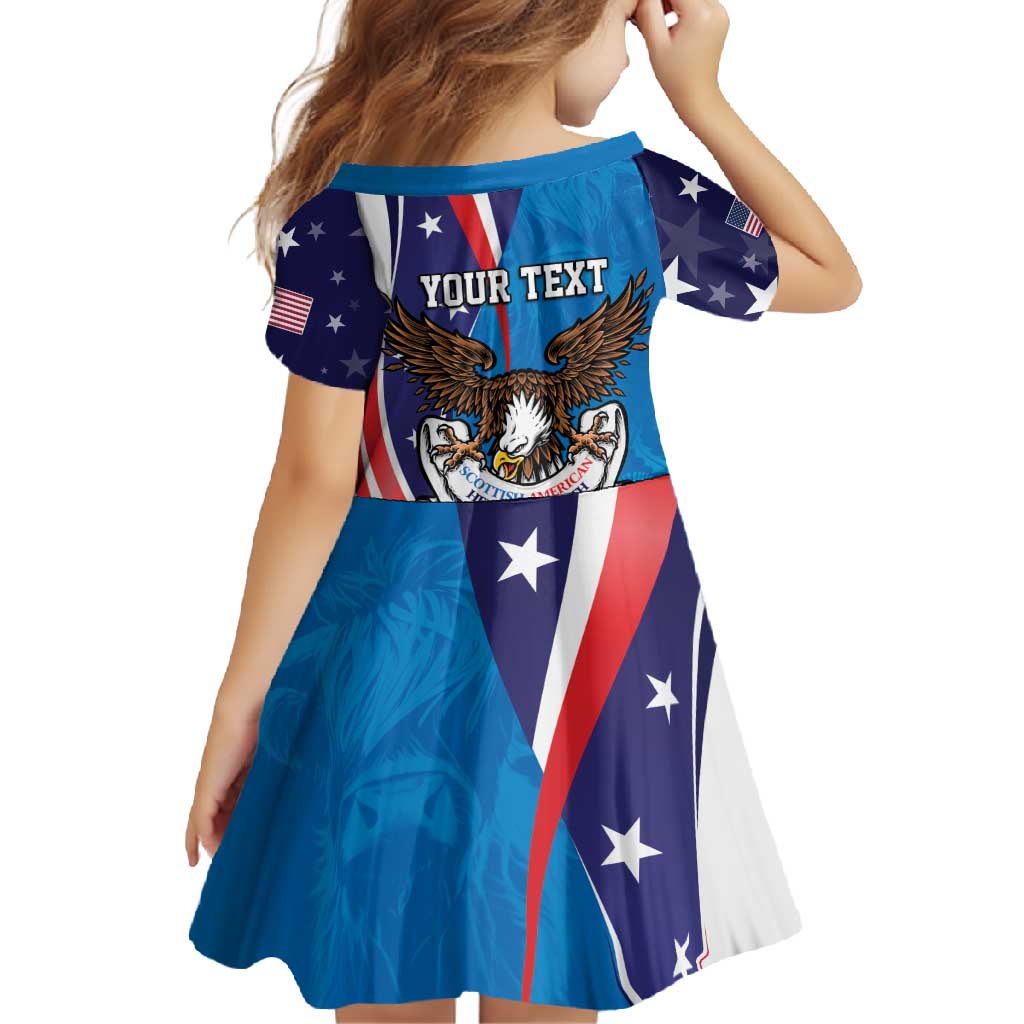 Scottish-American Heritage Month Personalized Family Matching Off Shoulder Maxi Dress and Hawaiian Shirt Highland Cow and USA-eagle