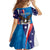 Scottish-American Heritage Month Personalized Family Matching Off Shoulder Maxi Dress and Hawaiian Shirt Highland Cow and USA-eagle