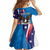 Scottish-American Heritage Month Personalized Family Matching Off Shoulder Short Dress and Hawaiian Shirt Highland Cow and USA-eagle