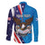 Scottish-American Heritage Month Personalized Family Matching Off Shoulder Short Dress and Hawaiian Shirt Highland Cow and USA-eagle