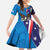 Scottish-American Heritage Month Personalized Family Matching Puletasi and Hawaiian Shirt Highland Cow and USA-eagle