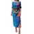 Scottish-American Heritage Month Personalized Family Matching Puletasi and Hawaiian Shirt Highland Cow and USA-eagle