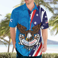 Scottish-American Heritage Month Personalized Hawaiian Shirt Highland Cow and USA-eagle