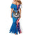 Scottish-American Heritage Month Personalized Mermaid Dress Highland Cow and USA-eagle