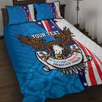 Scottish-American Heritage Month Personalized Quilt Bed Set Highland Cow and USA-eagle