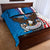 Scottish-American Heritage Month Personalized Quilt Bed Set Highland Cow and USA-eagle