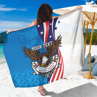 Scottish-American Heritage Month Personalized Sarong Highland Cow and USA-eagle