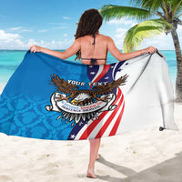 Scottish-American Heritage Month Personalized Sarong Highland Cow and USA-eagle