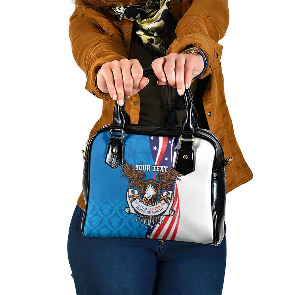 Scottish-American Heritage Month Personalized Shoulder Handbag Highland Cow and USA-eagle