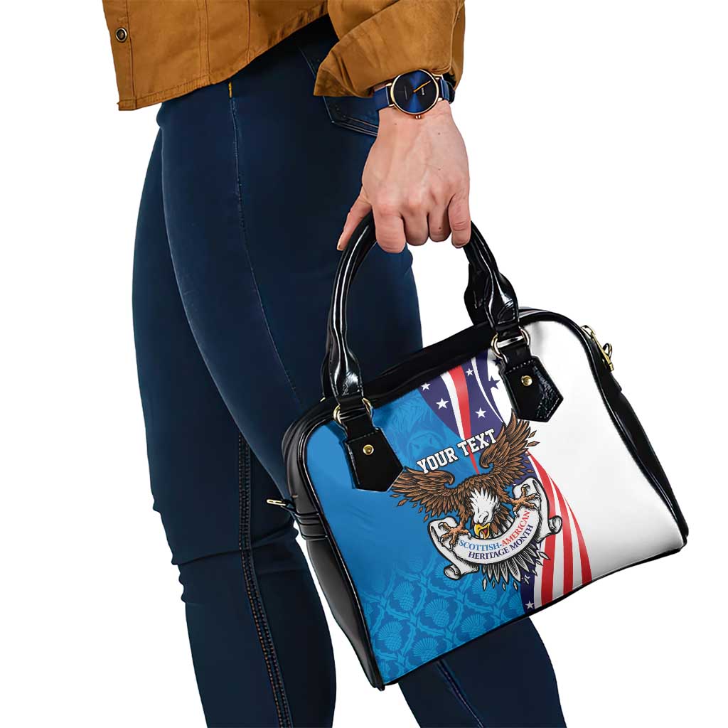 Scottish-American Heritage Month Personalized Shoulder Handbag Highland Cow and USA-eagle
