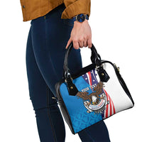 Scottish-American Heritage Month Personalized Shoulder Handbag Highland Cow and USA-eagle
