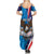 Scottish-American Heritage Month Personalized Summer Maxi Dress Highland Cow and USA-eagle