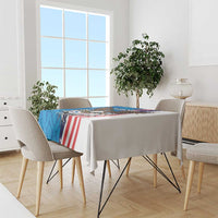 Scottish-American Heritage Month Personalized Tablecloth Highland Cow and USA-eagle