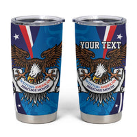 Scottish-American Heritage Month Personalized Tumbler Cup Highland Cow and USA-eagle