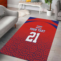Costa Rica Football Custom Area Rug Los Ticos Go Champions