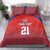 Costa Rica Football Custom Bedding Set Los Ticos Go Champions